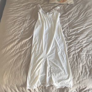 Vintage Lace Slip Dress with Slit